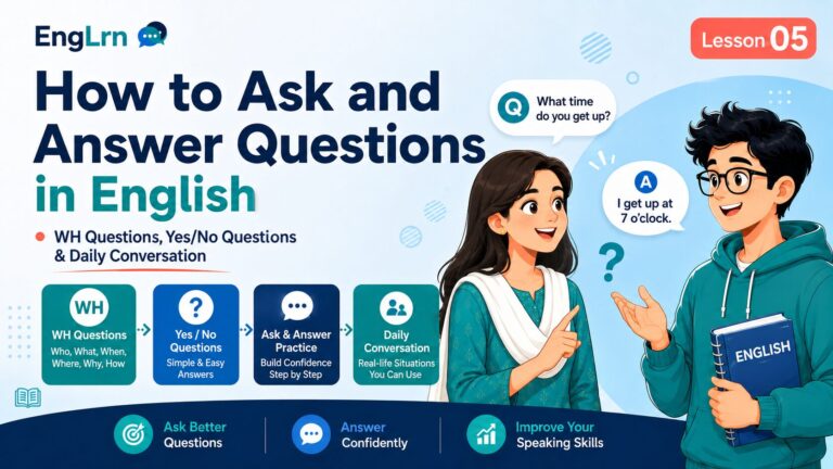 How to ask and answer questions in English with Bangla examples
