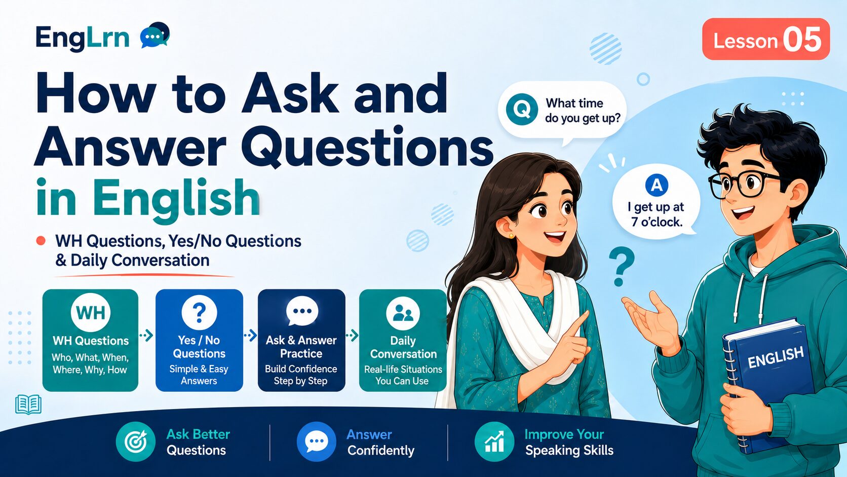 How to ask and answer questions in English with Bangla examples